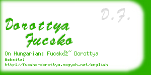 dorottya fucsko business card